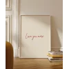 Love You More Minimal El Yazısı Poste