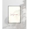 Love You More Minimal El Yazısı Poste