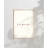 Love You More Minimal El Yazısı Poste