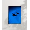 Mavi Denizde Yüzen Yunuslar Poster
