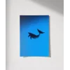 Mavi Denizde Yüzen Yunuslar Poster