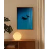 Mavi Denizde Yüzen Yunuslar Poster