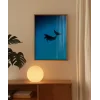 Mavi Denizde Yüzen Yunuslar Poster
