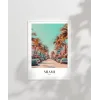 Miami Sokak Manzarası Poster