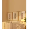 Modern Kırmızı Hat Sanatı 3’lü Duvar Poster Seti