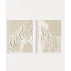 Modern Zebra Çizgi Sanatı 2li Poster