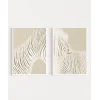 Modern Zebra Çizgi Sanatı 2li Poster