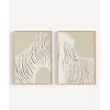 Modern Zebra Çizgi Sanatı 2li Poster