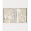 Modern Zebra Çizgi Sanatı 2li Poster