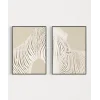 Modern Zebra Çizgi Sanatı 2li Poster