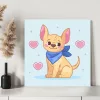 Mutlu Köpek Yavrusu Kanvas Tablo