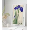 Ohara Koson Mavi Irisler Poster