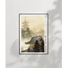 Ohara Koson Pagoda ve Gökkuşağı Poster