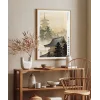 Ohara Koson Pagoda ve Gökkuşağı Poster