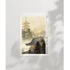 Ohara Koson Pagoda ve Gökkuşağı Poster