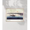Ohara Koson Tekneler ve Batan Güneş Poster