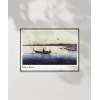 Ohara Koson Tekneler ve Batan Güneş Poster