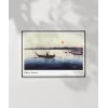 Ohara Koson Tekneler ve Batan Güneş Poster
