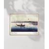 Ohara Koson Tekneler ve Batan Güneş Poster