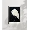 Ohara Koson Yağmurda Ak Balıkçıl Poster