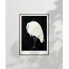 Ohara Koson Yağmurda Ak Balıkçıl Poster