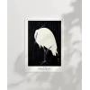 Ohara Koson Yağmurda Ak Balıkçıl Poster