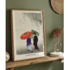 Ohara Koson Yağmurda İki Kadın Poster