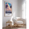 Palmiyeler Arasında Şehir Işıkları Poster