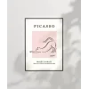 Pembe Arka Planlı Picasso Çizim Poster