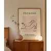 Pembe Arka Planlı Picasso Çizim Poster