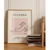 Pembe Arka Planlı Picasso Çizim Poster