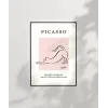 Pembe Arka Planlı Picasso Çizim Poster