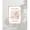 Pembe Arka Planlı Picasso Çizim Poster