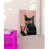 Pembe Kadeh Siyah Kedi Poster