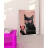 Pembe Kadeh Siyah Kedi Poster