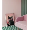 Pembe Kadeh Siyah Kedi Poster