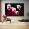 Pembe Lale Kanvas Tablo