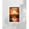 Piramitlerin Altında Gün Batımı Poster