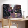 Sonbaharda Sokak Melodisi Kanvas Tablo