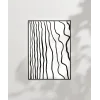 Soyut Siyah-Beyaz Çizgisel Poster