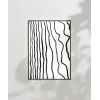 Soyut Siyah-Beyaz Çizgisel Poster