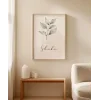 Şükür Minimal Botanik Duvar Poster