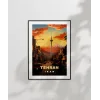 Tahran’ın Zarif Silüeti ve Dağ Manzarası Poster
