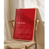 Valentine Tanımı Tipografik Poster