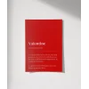 Valentine Tanımı Tipografik Poster