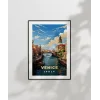Venedik Kanalı Manzarası Poster
