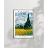Vincent Van Gog Eygalières Yakınlarında, Haut Gallinede Servi Ağaçlı Buğday Tarlası Poster