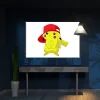 Şapkalı Pikachu Kanvas Tablo