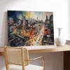 Yoğun Şehir Gecesi Kanvas Tablo