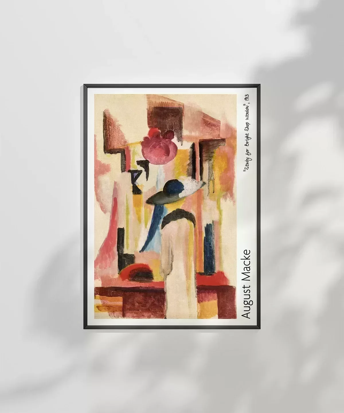 August Macke Işıklı Vitrin Camı Çalışması Poster